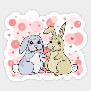 Bunny couple in love Sticker